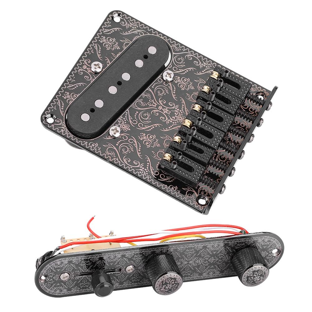 TL Guitar Bridge Single Coil Neck Pickup Volume Control Plate Circuit Set