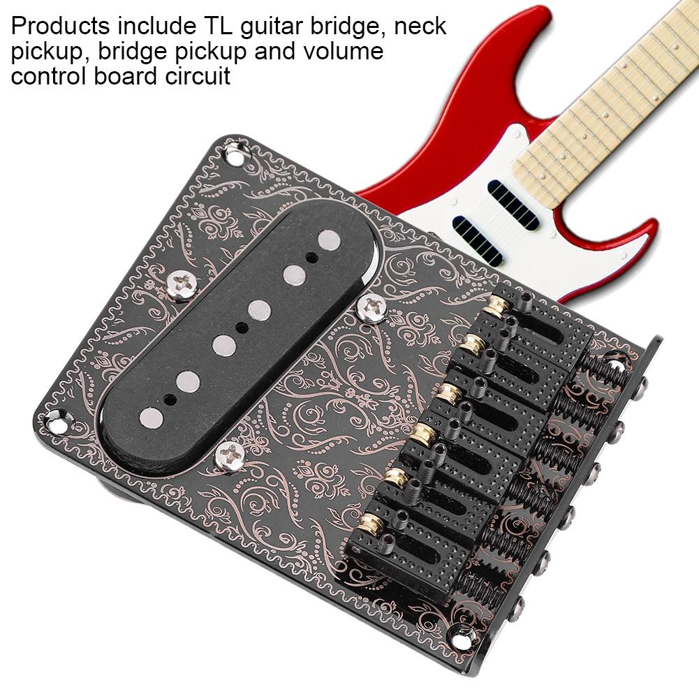 TL Guitar Bridge Single Coil Neck Pickup Volume Control Plate Circuit Set