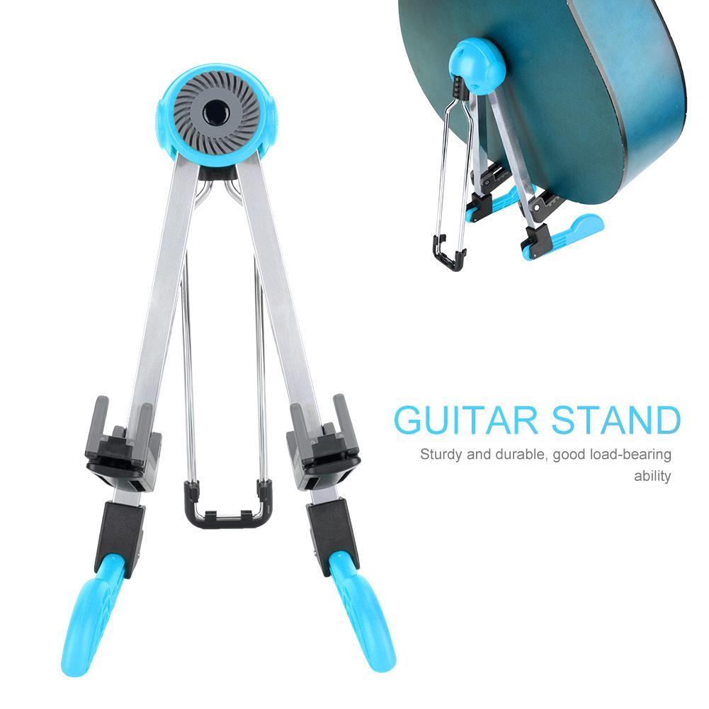 Guitar Stand, Foldable Instrument Stand ABS Material Universal for Acoustic,Classical, Electrical and Bass Guitar, FL-01P, Black