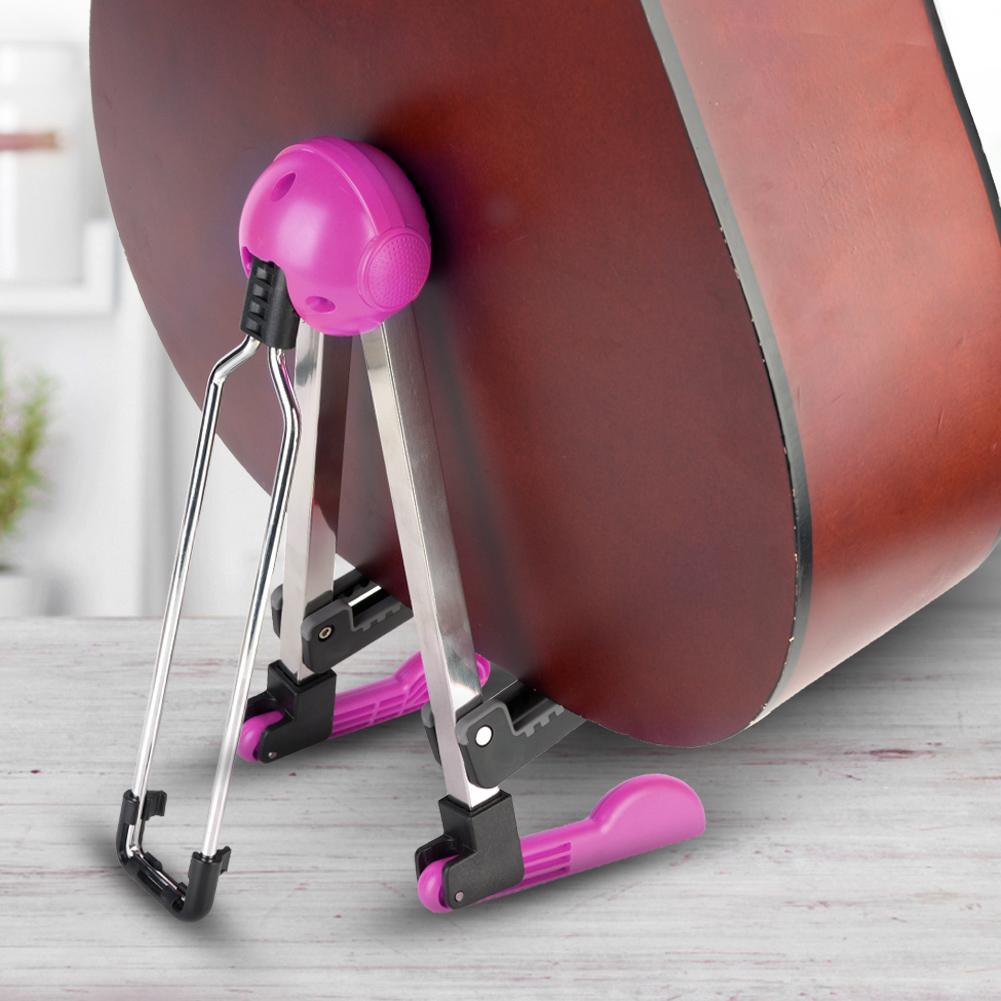 Guitar Stand, Foldable Instrument Stand ABS Material Universal for Acoustic,Classical, Electrical and Bass Guitar, FL-01P, Black