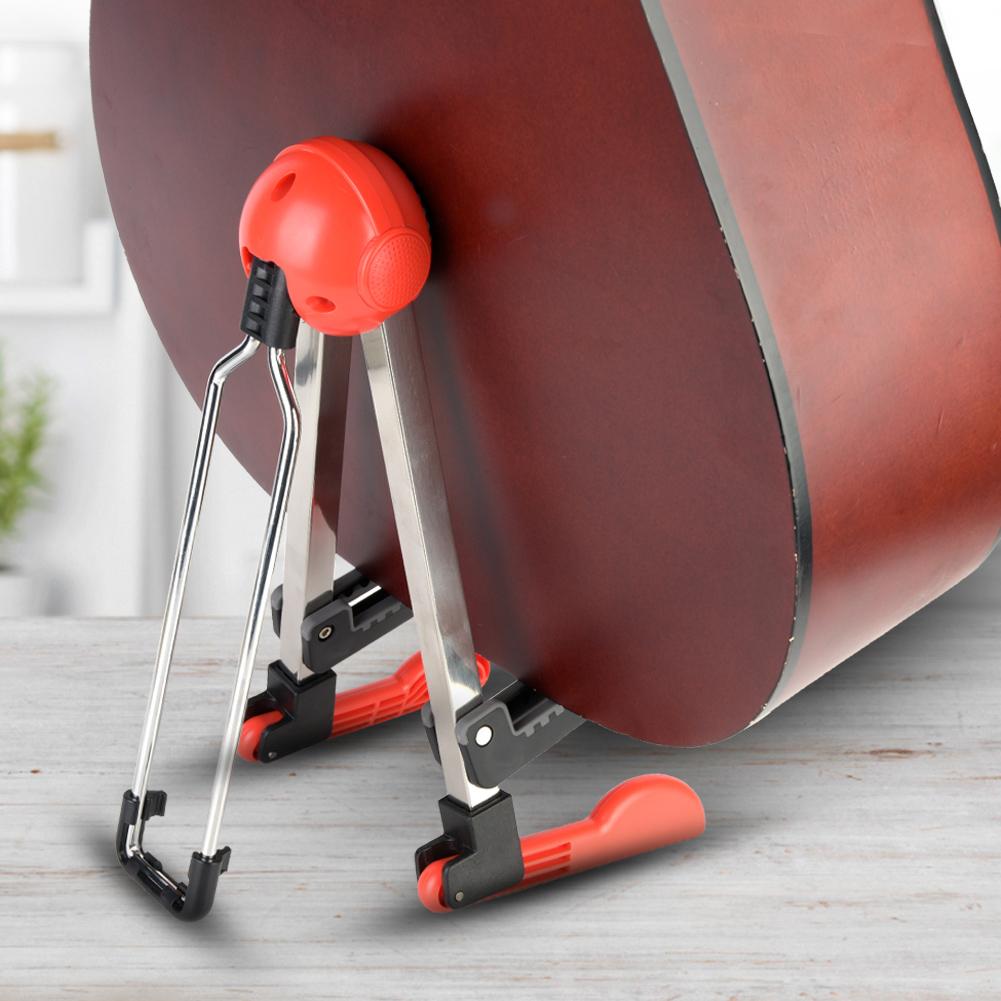 Guitar Stand, Foldable Instrument Stand ABS Material Universal for Acoustic,Classical, Electrical and Bass Guitar, FL-01P, Black