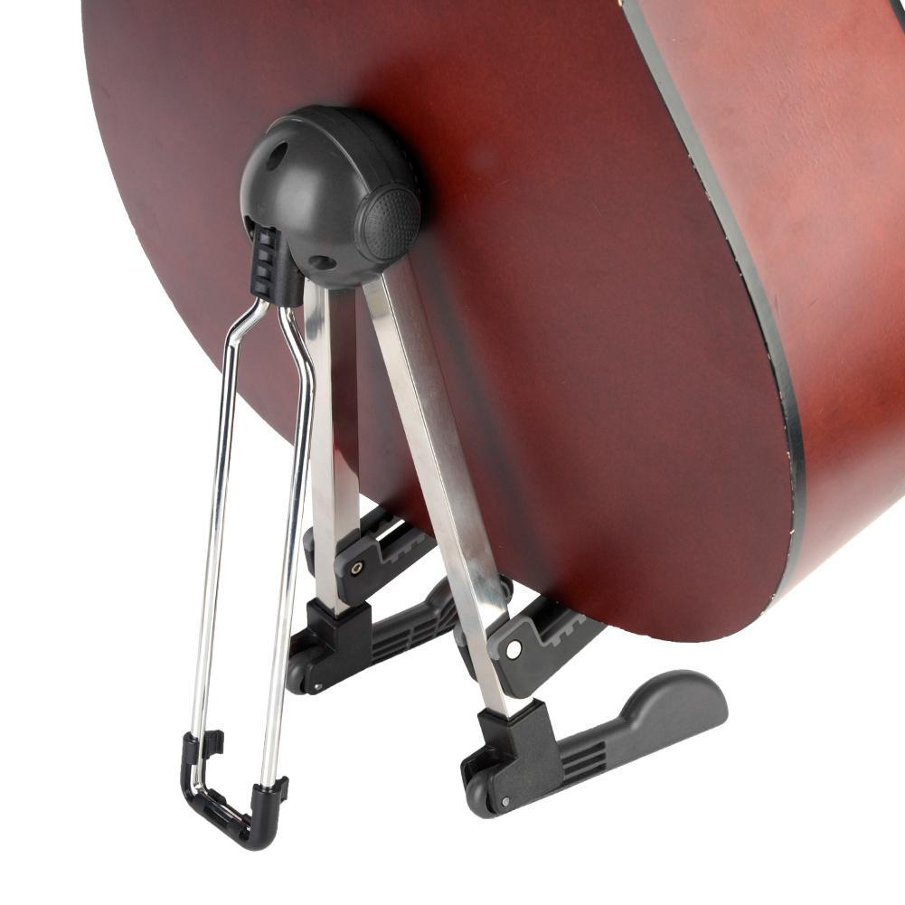 Guitar Stand, Foldable Instrument Stand ABS Material Universal for Acoustic,Classical, Electrical and Bass Guitar, FL-01P, Black