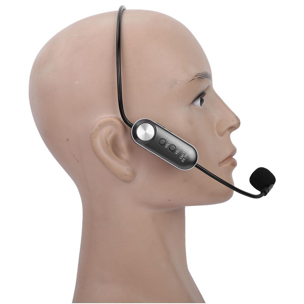Wireless FM Audio Mic Set Rechargeable Headset Handheld Microphone for Voice Amplifier