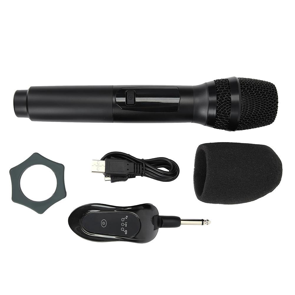 UHF Wireless Audio Mic Set Rechargeable Handheld Microphone