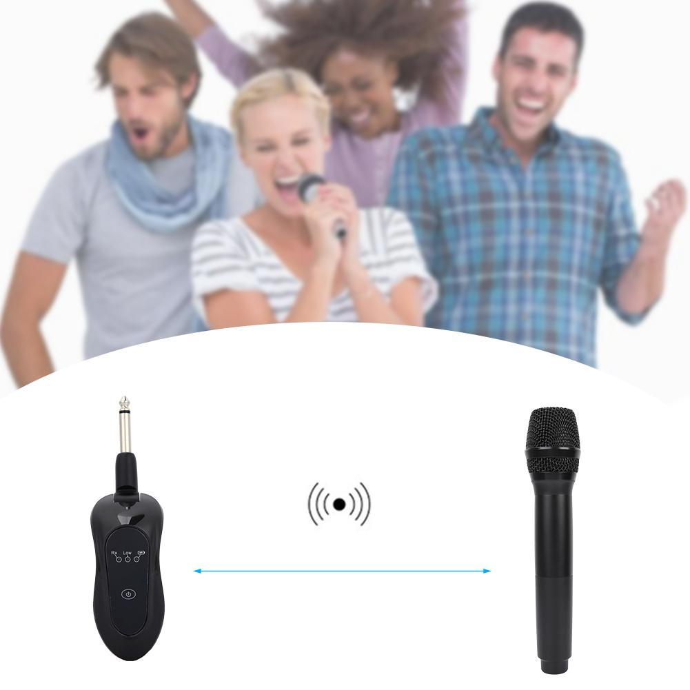 UHF Wireless Audio Mic Set Rechargeable Handheld Microphone