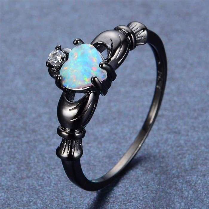 Rainbow Opaline Love Ring