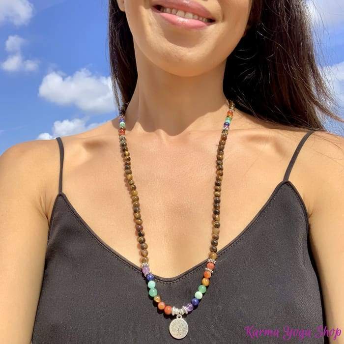 Tiger Eye 7 Chakras Healing Bracelet