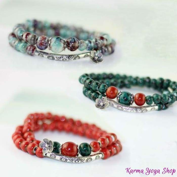 Ceramic Bead Bracelet - 3 colors available