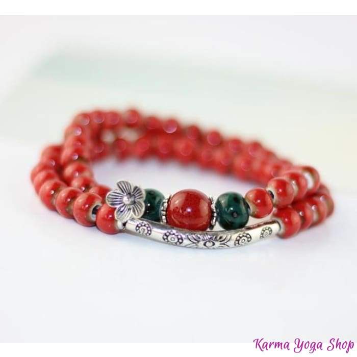 Ceramic Bead Bracelet - 3 colors available