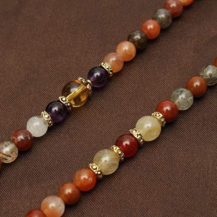 Red Quartz Buddhist Mala Bracelet