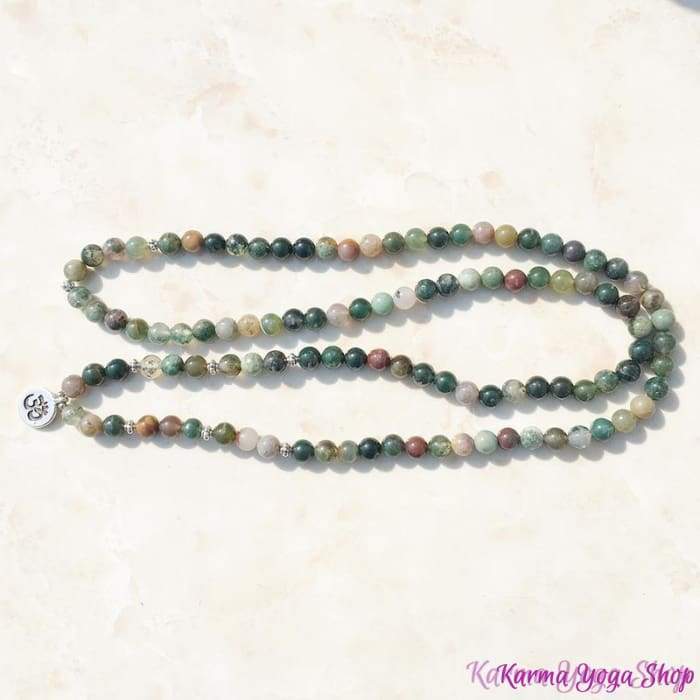 "Lucky" Mala Bracelet with 108 Indian Agate beads