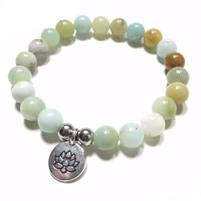 "Inner Peace" Mala Bracelet in Natural Amazonite