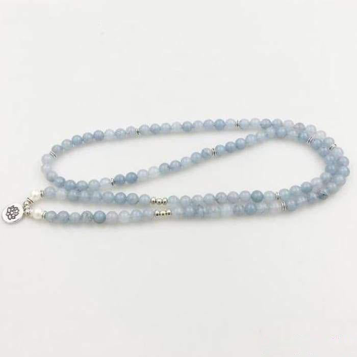 Mala Bracelet "Truth & Creativity" in Aquamarine