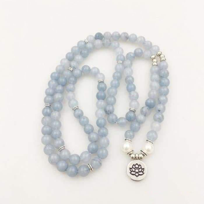 Mala Bracelet "Truth & Creativity" in Aquamarine