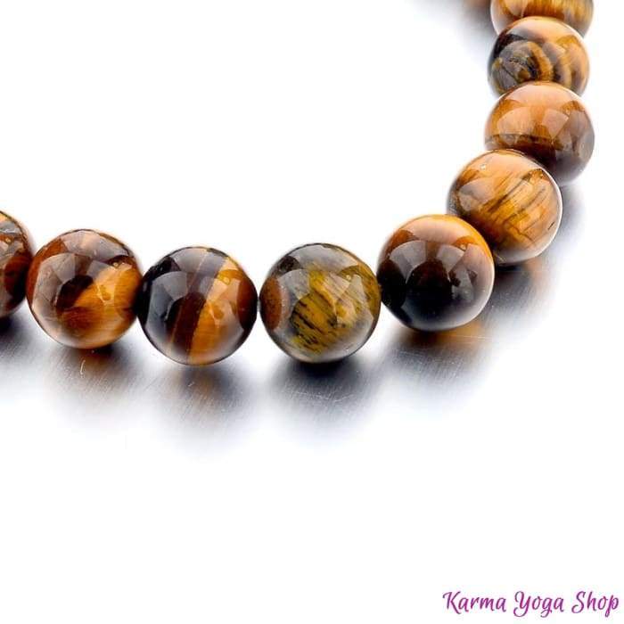 "Om" Bracelet in Tiger Eye