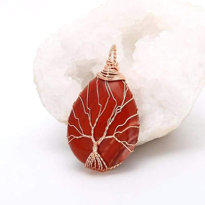 Handmade "Tree of Life" Necklace in Semi-Precious Stones