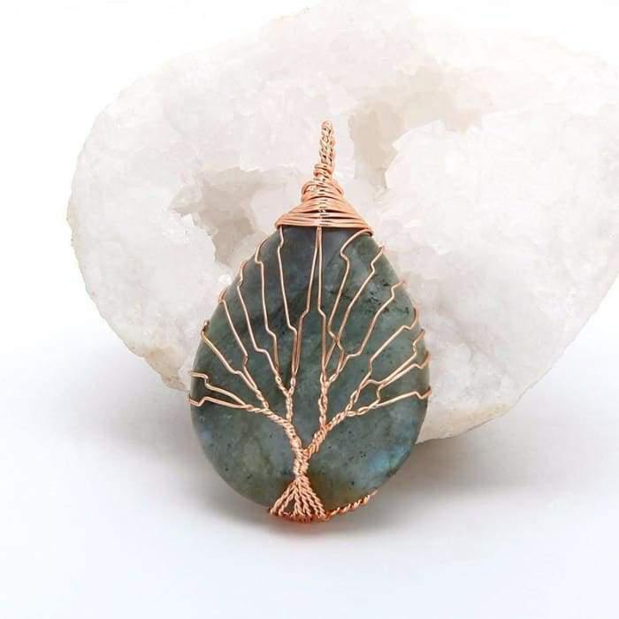 Handmade "Tree of Life" Necklace in Semi-Precious Stones