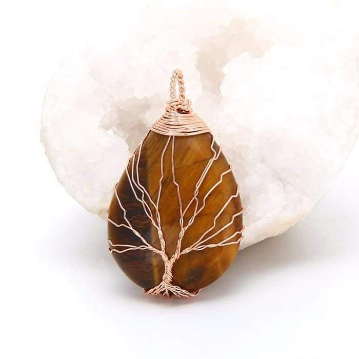 Handmade "Tree of Life" Necklace in Semi-Precious Stones