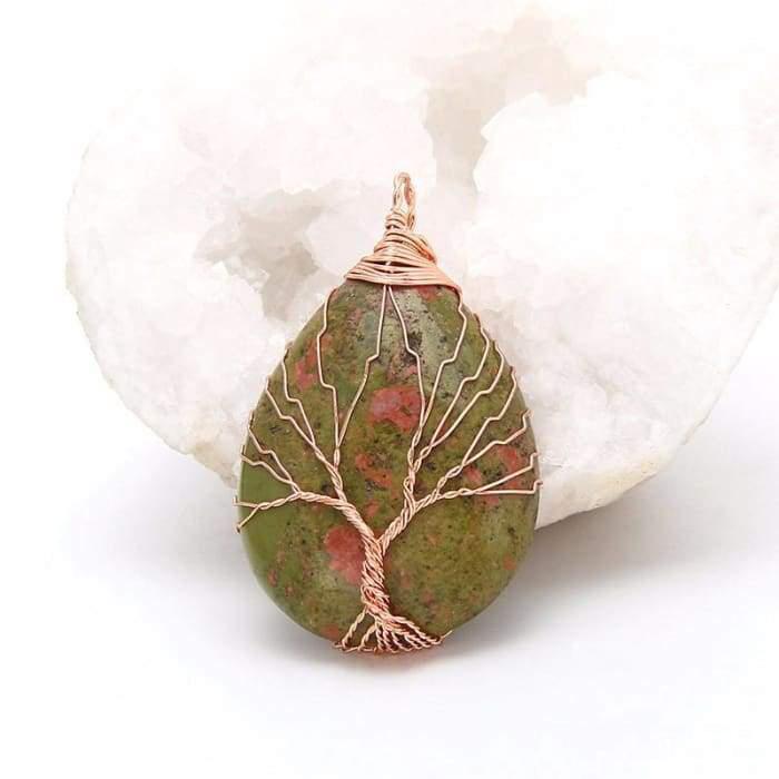 Handmade "Tree of Life" Necklace in Semi-Precious Stones