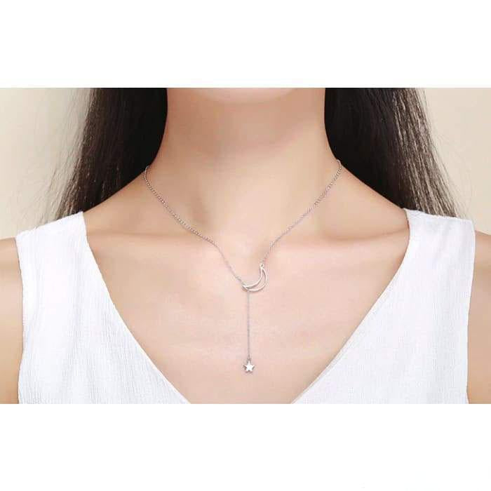 Necklace "Clair de Lune" in 925 Silver