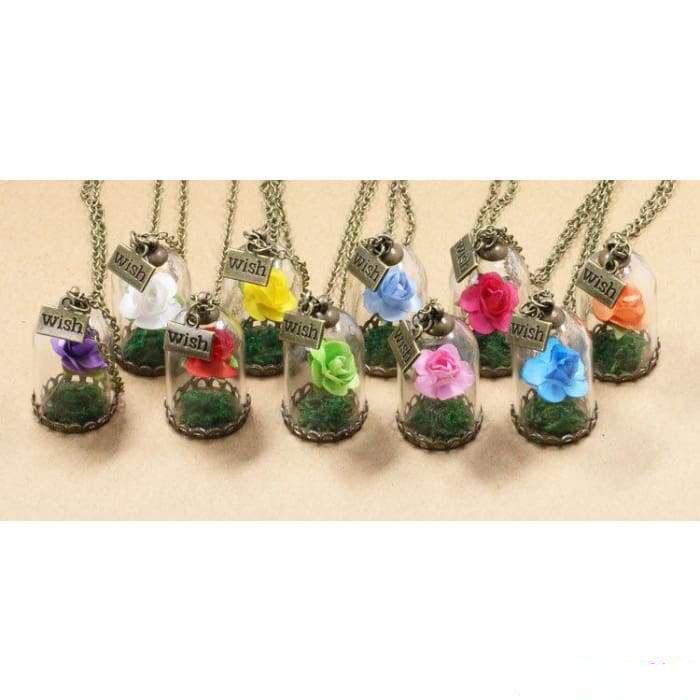 Necklace "Eternal Rose" - 6 colors available