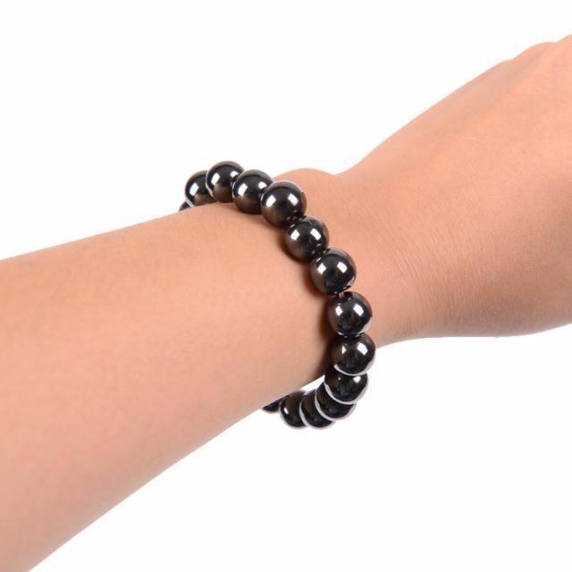Cool Magnetic Hematite Stone Beads Bracelet