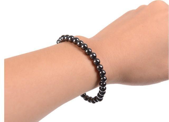 Cool Magnetic Hematite Stone Beads Bracelet