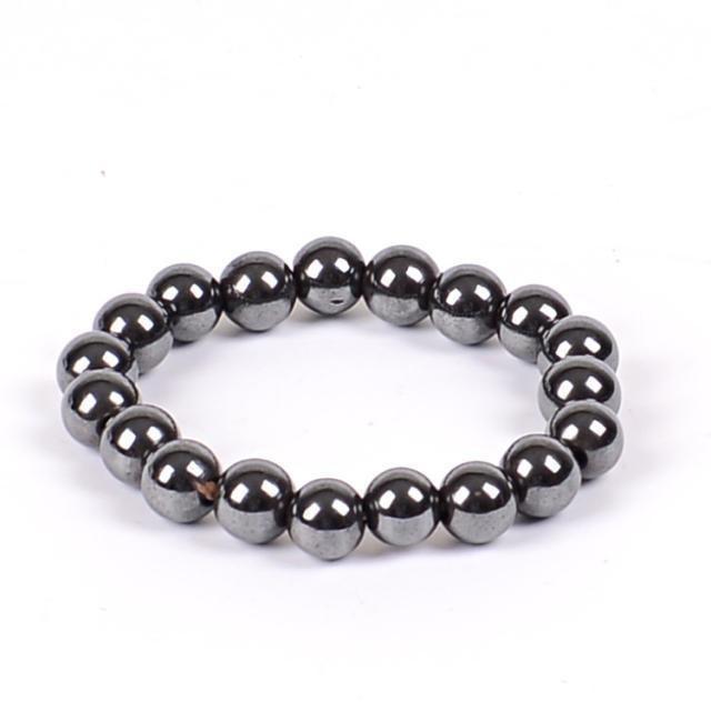 Cool Magnetic Hematite Stone Beads Bracelet