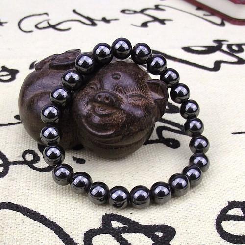 Cool Magnetic Hematite Stone Beads Bracelet