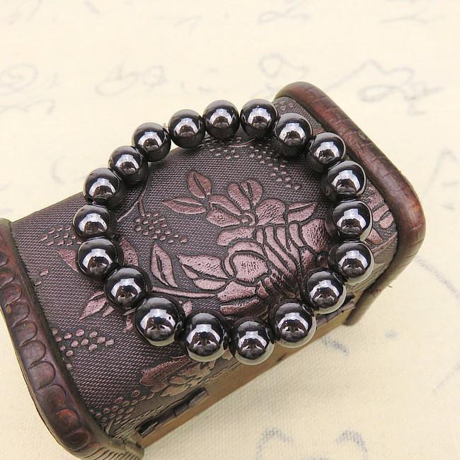 Cool Magnetic Hematite Stone Beads Bracelet