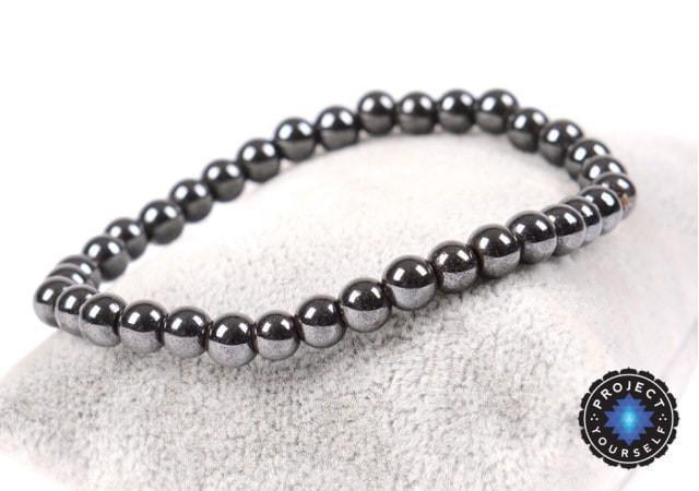 Cool Magnetic Hematite Stone Beads Bracelet