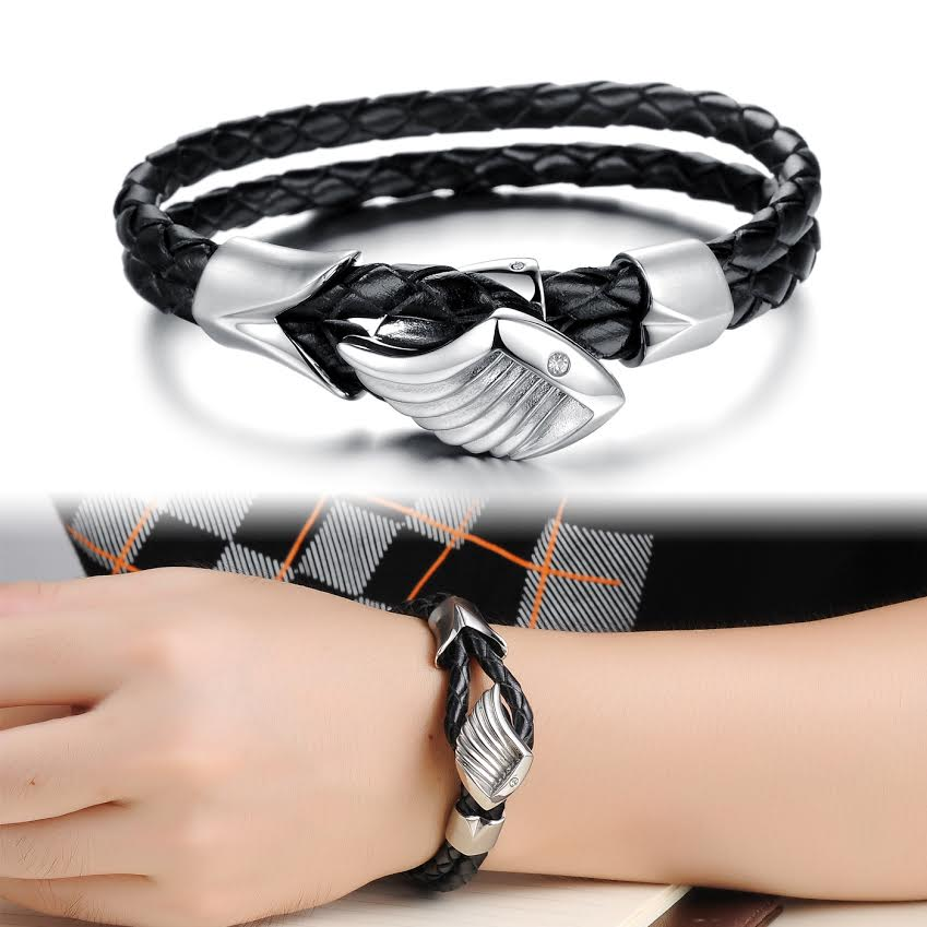 Men's Angels Wing Silver Plated Bracelet - Florence Scovel - 4