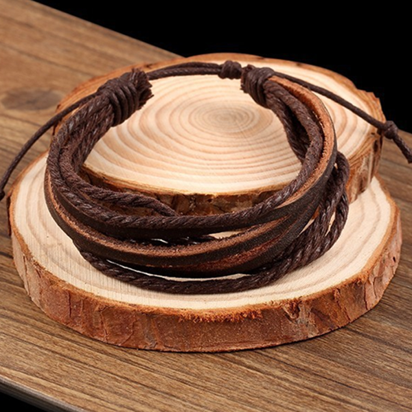 Rustic Leather Wrap Bracelet - Florence Scovel - 3