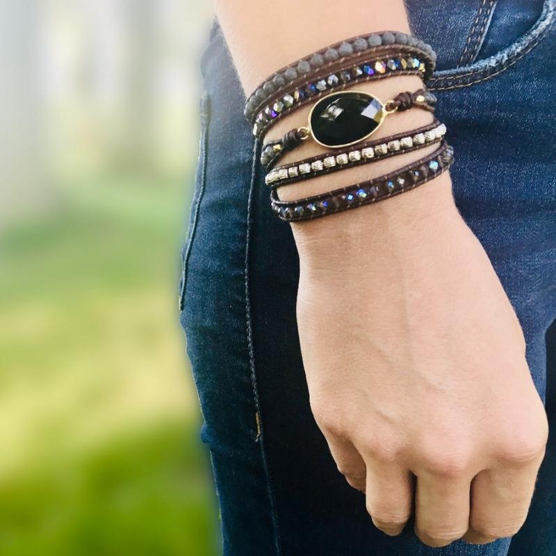 Powerful Force Onyx Wrap Bracelet