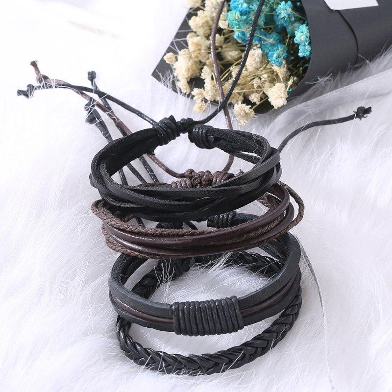 Leather Bracelet Set