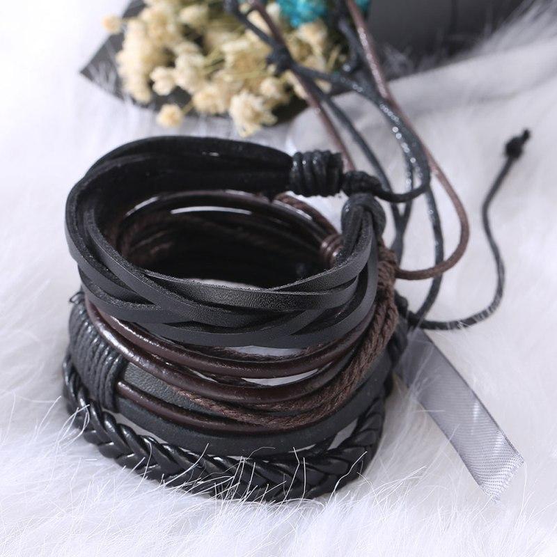 Leather Bracelet Set