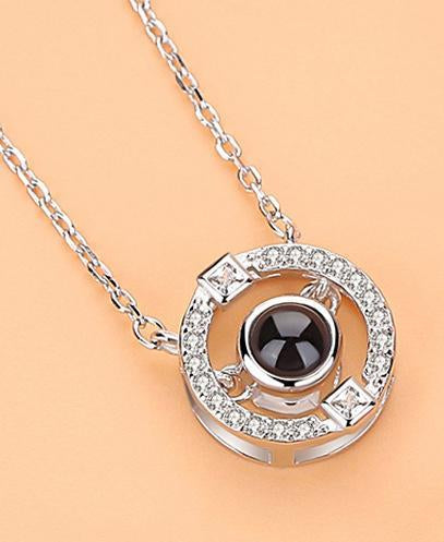 " I Love You In 100 Languages Necklace" Valentines Day Gift For Her