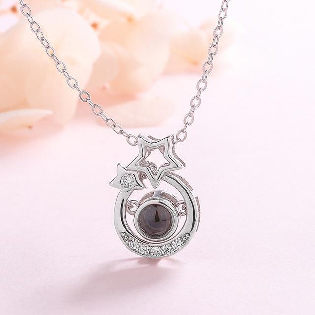 " I Love You In 100 Languages Necklace" Valentines Day Gift For Her