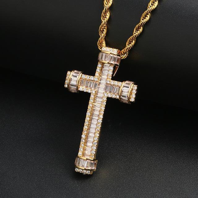 Cross Pendant Necklace- Iced Out Cubic Zircon Pendant