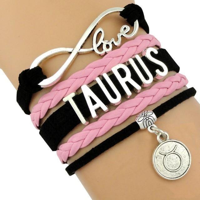 Infinity Love 12 Zodiac Sign Leather Bracelets