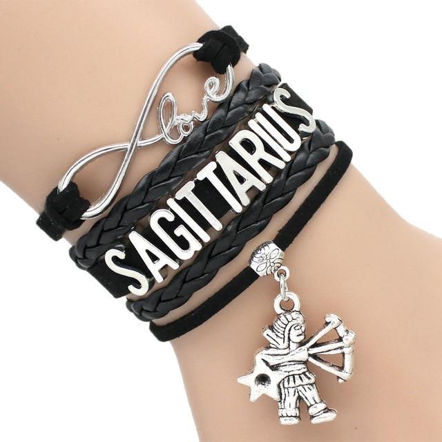 Infinity Love 12 Zodiac Sign Leather Bracelets