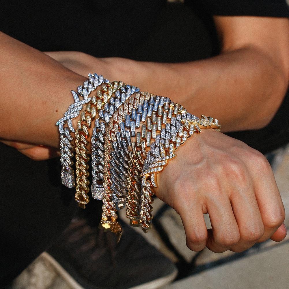 Iced Out Hip Hop CZ Bracelet- Men's Hip Hop Jewelry