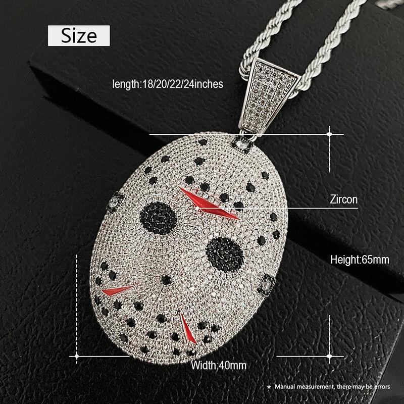 Hip Hop Face Pendant Necklace- Men's Hip Hip Jewelry