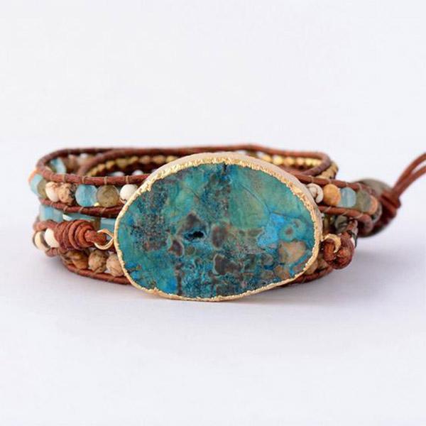 Calming Ocean Jasper Stone Bracelet