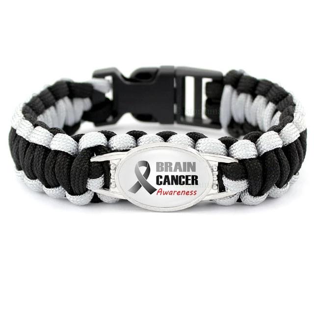 Cancer Awareness Paracord Charm Bracelets