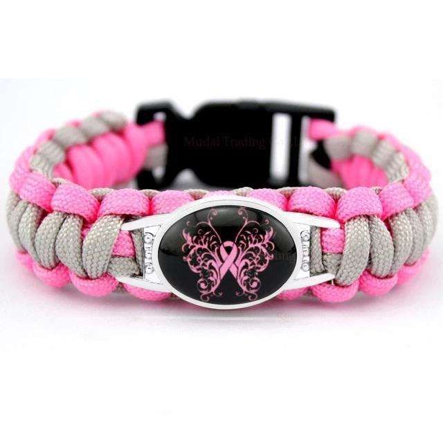 Cancer Awareness Paracord Charm Bracelets