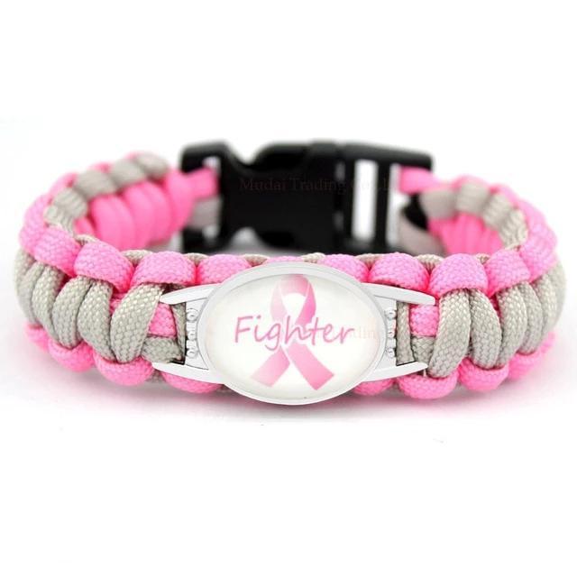 Cancer Awareness Paracord Charm Bracelets
