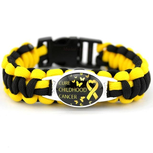 Cancer Awareness Paracord Charm Bracelets