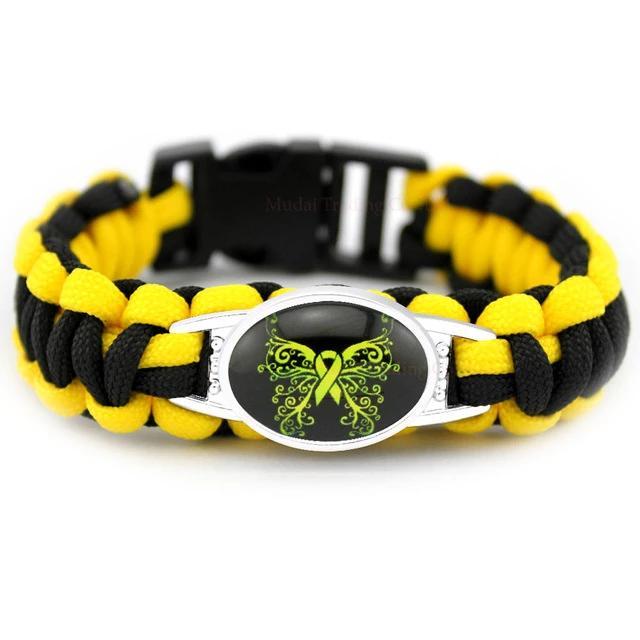 Cancer Awareness Paracord Charm Bracelets