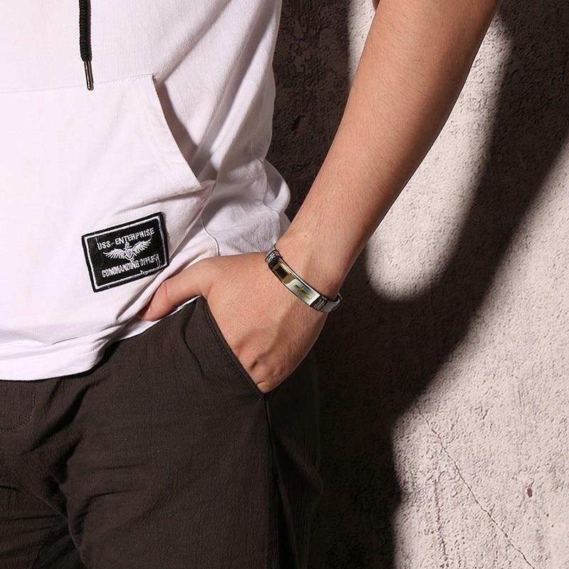 Mens Watch Band Design Cross Bracelet